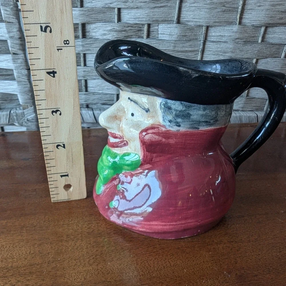 Vtg MCM Shorter & Son Toby Jug Staffordshire‎ England Character Pitcher Red Coat